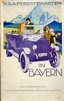 "Kraftpostfahrten in Bayern" Traveljournal Bavaria 1928 Hohlwein Motive (1003)